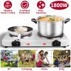 Portable Infrared Dual Hot Plate - 2 Burners for Simultaneous Cooking, 302-1022 Stepless Temp, Auto Shut-Off, Easy Wipe Clean