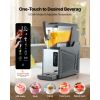 Slushie Machine, 4L/135oz No Ice Needed Slushy Machine for Home, Frozen Drink Maker with Single Tank, Margarita Machine with Self-Cleaning