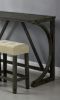Modern Brown Dining Table W USB 3x Stools Biscuit-Tufted Seat Cushion Beige 3pc Dining Table Set