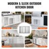 BBQ Access Door, 28W x 19H Inch Double Outdoor Kitchen Door, Stainless Steel Flush Mount Door, Wall Vertical Door with Recessed Handles