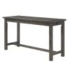 4pc Counter Height Dining Set Gray Finish Counter Height Table w Drawer Built-in USB Ports Power Outlets and 3 Stools Casual Dining Furniture