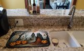 The Weeping Woman Spooky Halloween Dish Drying Mat Absorbent Dish Drying Mat Pad for Kitchen Counter Dish Drainer Mat for Countertop, 14 x 21"