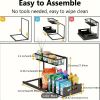 1/2pcs kitchen rack for sink organization and storage, under sink organization, sliding pull-out cabinet organization rack, metal sliding drawer